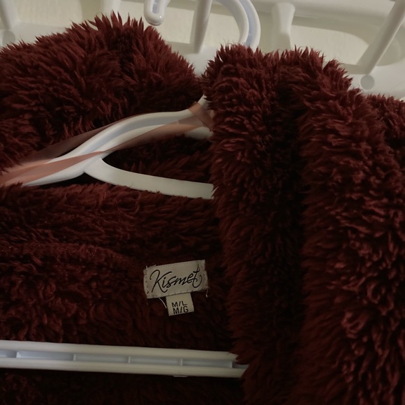 Maroon Teddybear Jacket - Picture 3 of 4